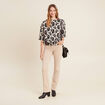 Blouse manches 3/4 noir femme
