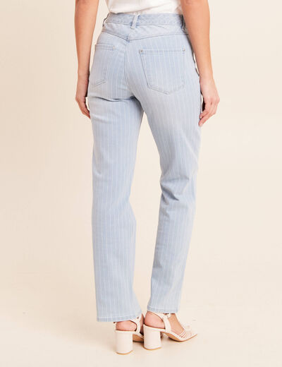 Jean coupe droite taille standard blanc femme
