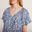 Blouse manches courtes blanc femme