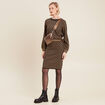 Jupe tricot ajustée noir femme
