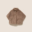 Poncho taupe femme