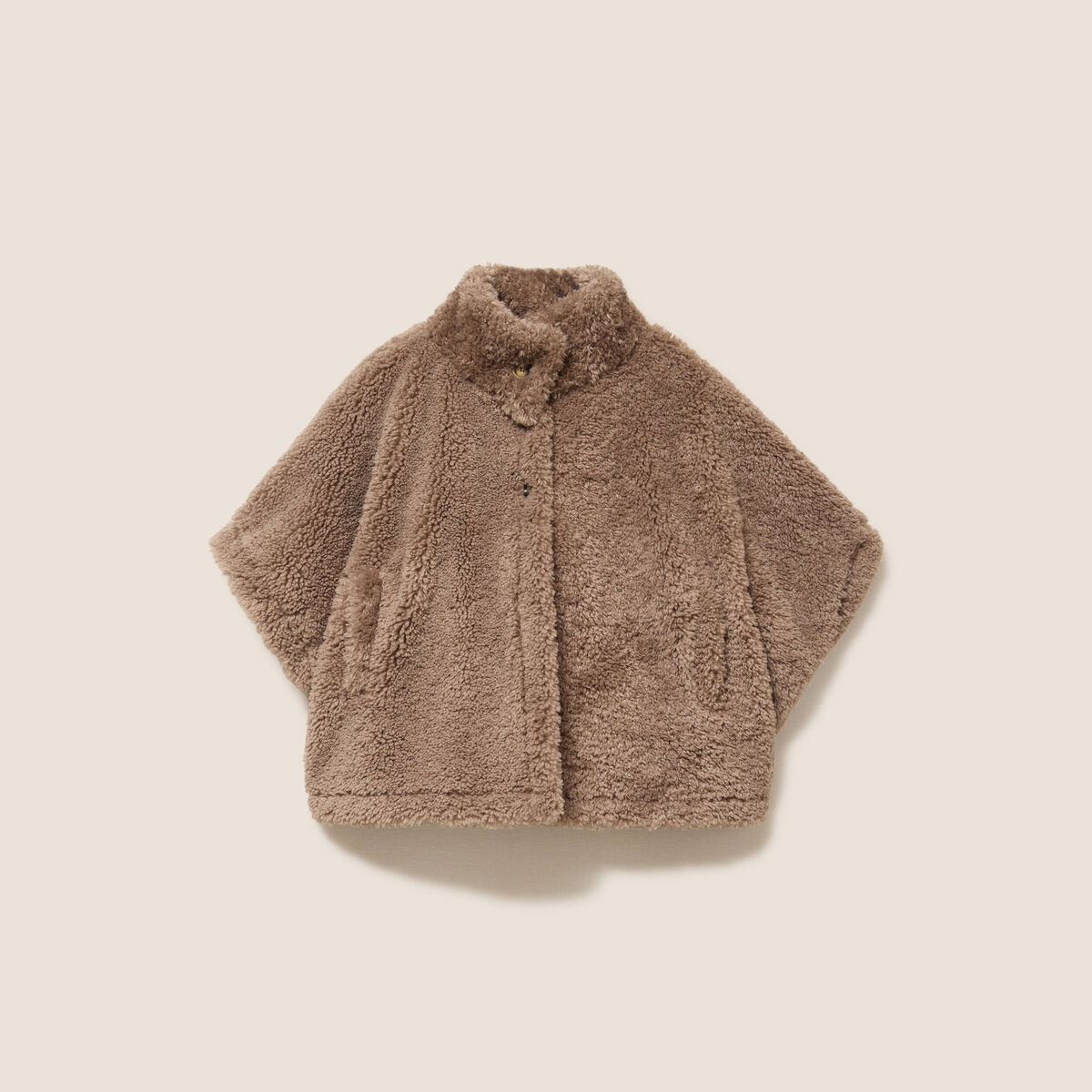 Poncho taupe femme