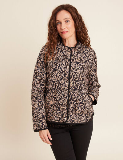 Parka cintr&eacute;e 4 en 1 avec capuche sable femme