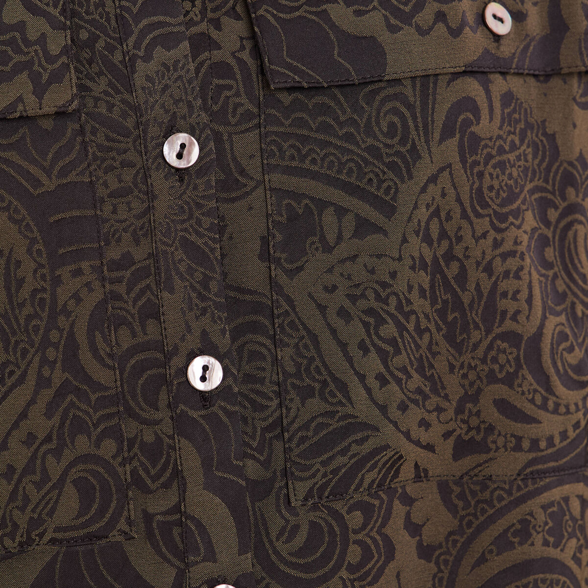 Chemise manches longues vert femme