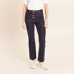Jean raccourci coupe bootcut denim brut femme
