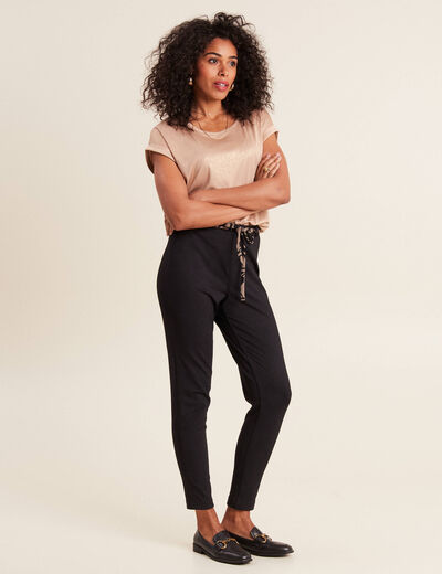 Pantalon jogging réversible noir femme