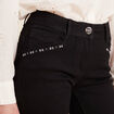 Jean bootcut taille basculée denim noir femme