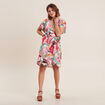 Robe portefeuille rose femme