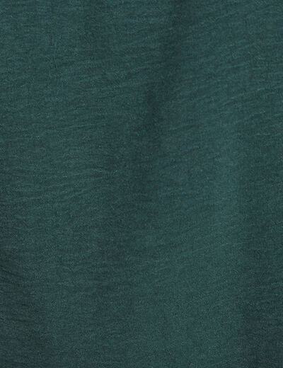 Blouse manches courtes vert foncé femme