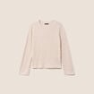 Pull manches longues col rond brillant couleur or femme