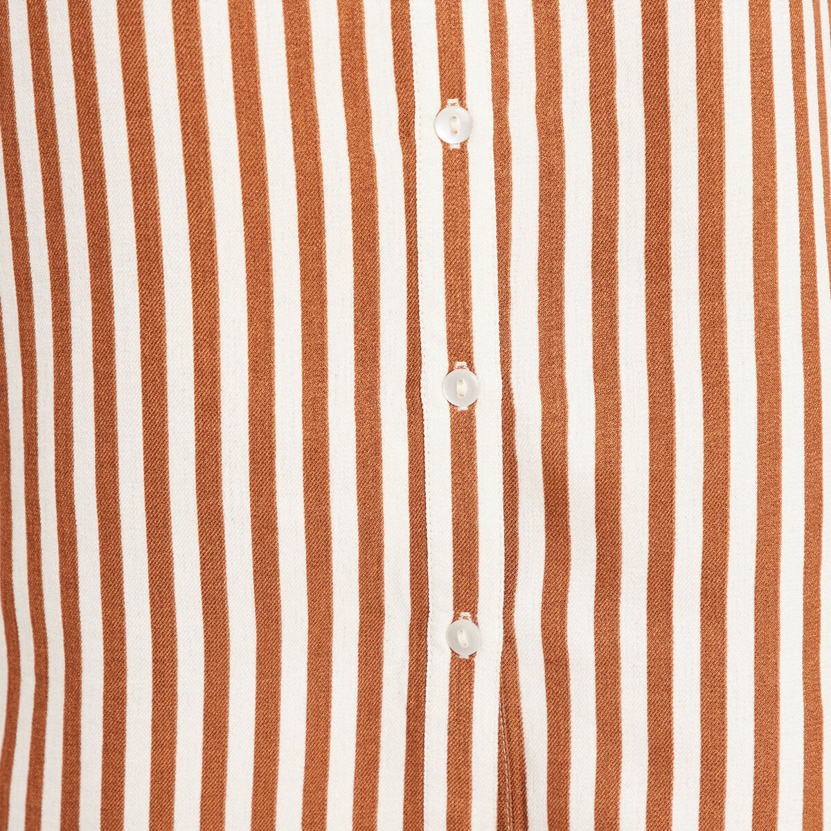 Chemise manches courtes aspect lin blanc femme