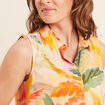 Chemise sans manches en coton multicolore femme
