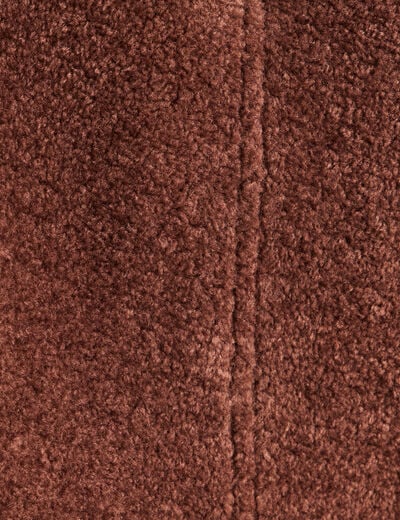 Manteau r&eacute;versible marron femme