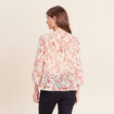 Blouse ample en voile manches 3/4 multicolore femme