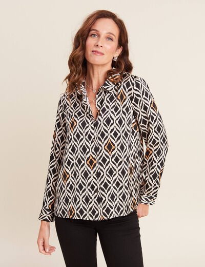 Chemise manches longues blanc femme