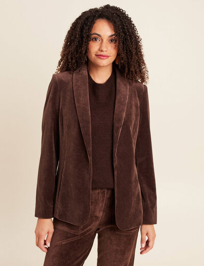 Veste Velours Femme Marron