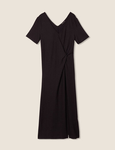 Robe midi moulante noir femme