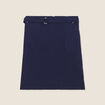 Jupe droite ceinturée bleu foncé femme