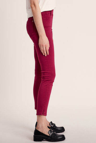 Tregging taille standard rouge foncé femme
