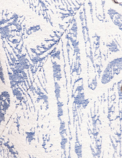 Veste bi-mati&egrave;re jacquard bleu femme