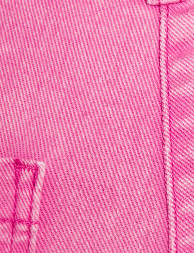 Jean droit 7/8ème rose fushia femme