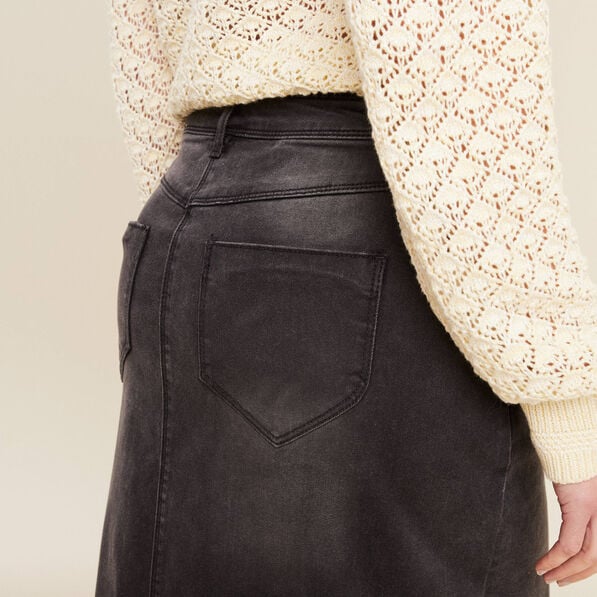 jupe crayon en jean denim gris femme Jupe crayon en jean denim gris femme
