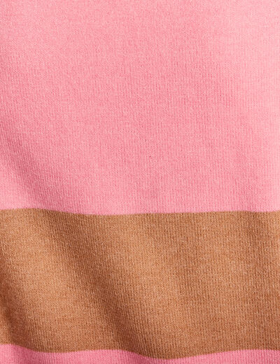 Pull manches longues rose fluo femme