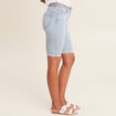 Bermuda ajust&eacute; en jean denim double stone femme