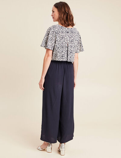 Ensemble combinaison 2 en 1 bleu marine femme