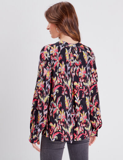 Blouse manches longues noir femme