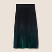 Jupe midi patineuse pliss&eacute;e vert fonc&eacute; femme