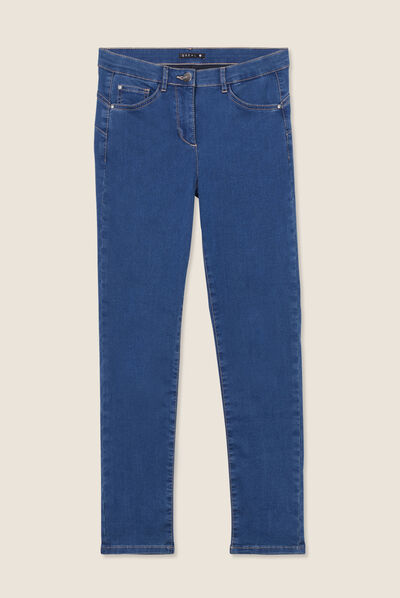 Jeans léger taille standard 7/8ème denim double stone femme