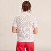 Pull manches courtes col polo ecru femme