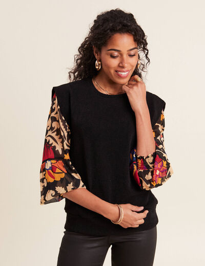 T-shirt manches longues noir femme