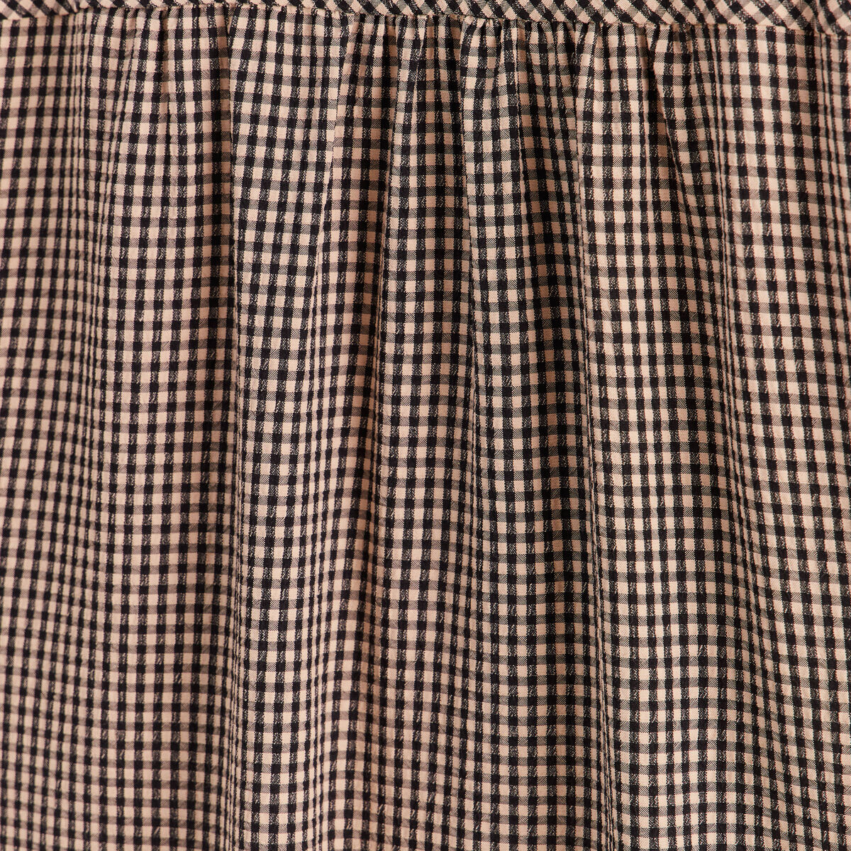 Chemise ample col rond manches longues noir femme