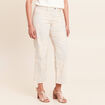 Jean r&eacute;versible droit 7/8&egrave;me beige femme