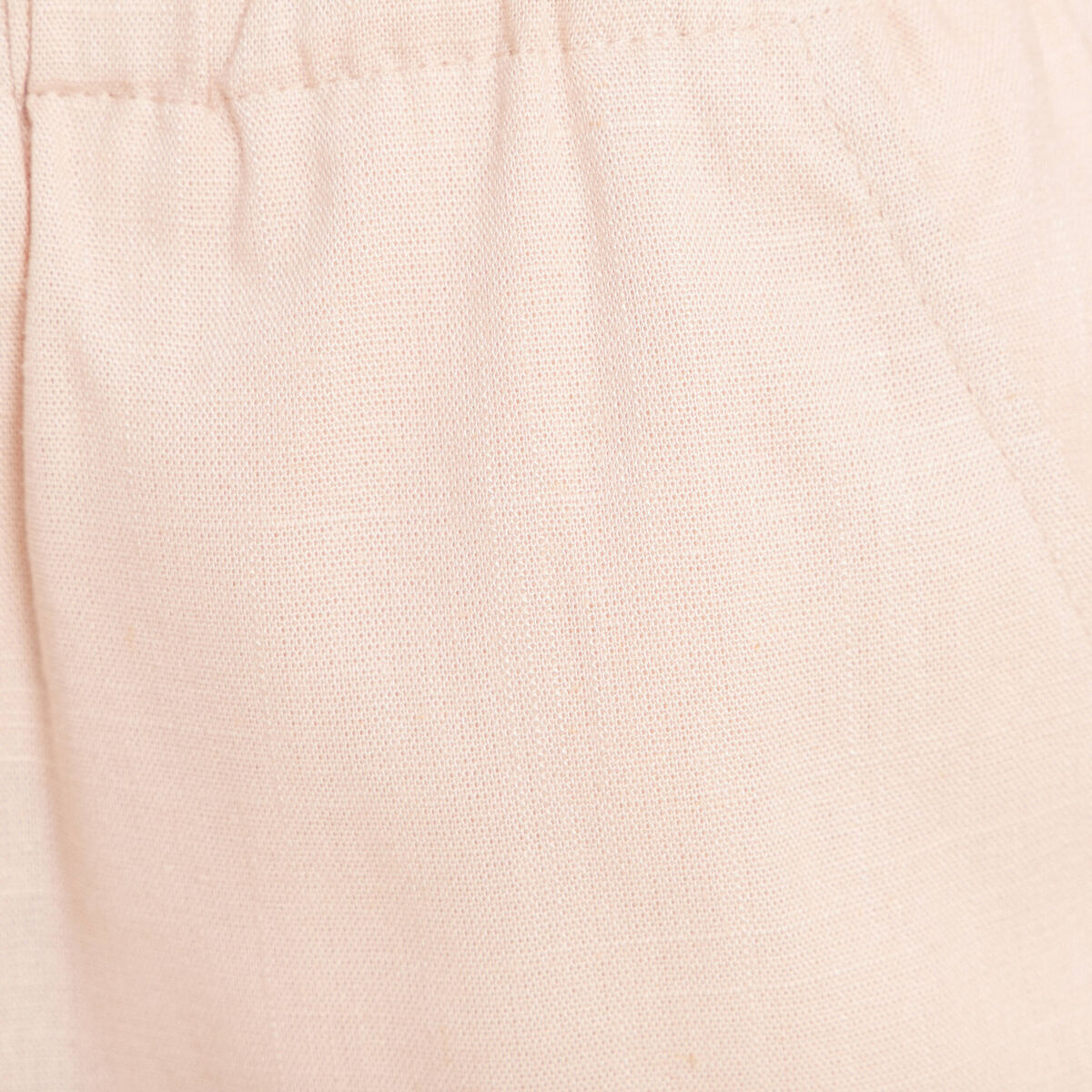 Pantalon large taille haute ivoire femme