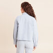 Veste ample en jean manches longues bleu femme