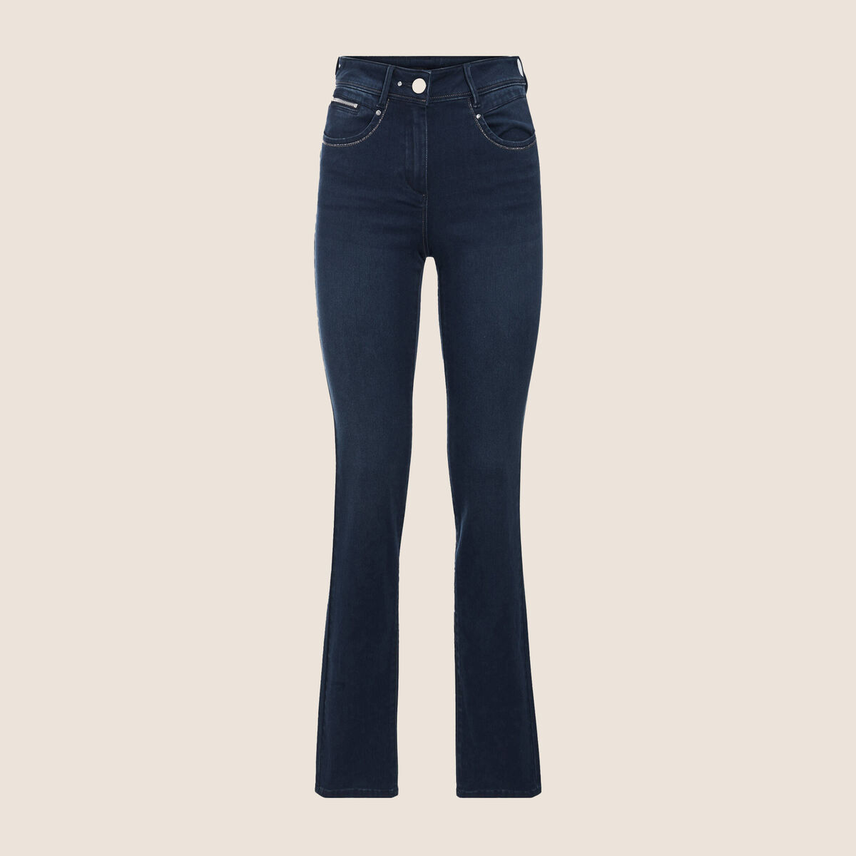 Jean droit denim brut femme