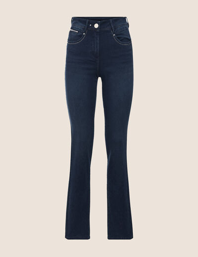 Jean droit denim brut femme