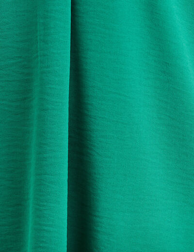 Blouse manches courtes vert émeraude femme