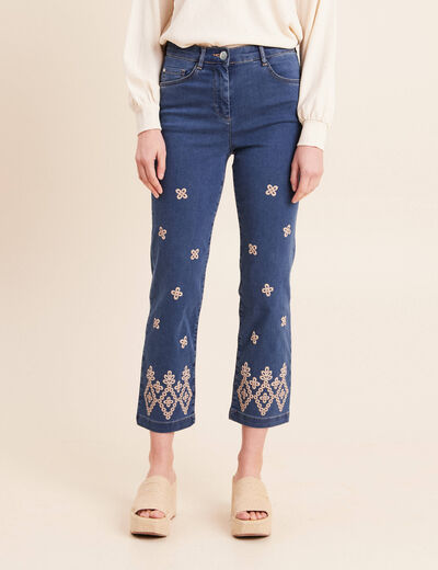Pantalon magique Le L&eacute;ger coupe droite bleu femme
