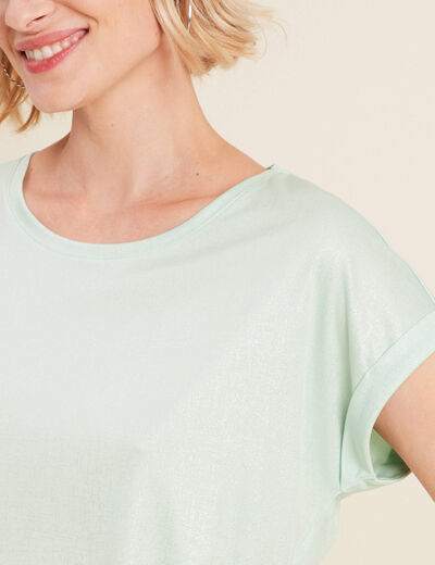 T-shirt manches courtes vert clair femme