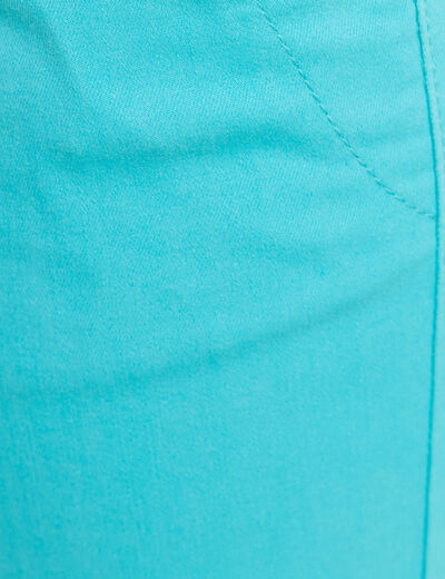 Bermuda ajust&eacute; taille standard vert turquoise femme