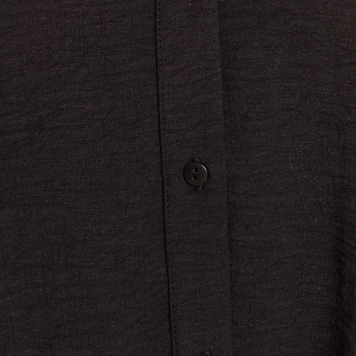 Robe courte évasée col chemise noir femme