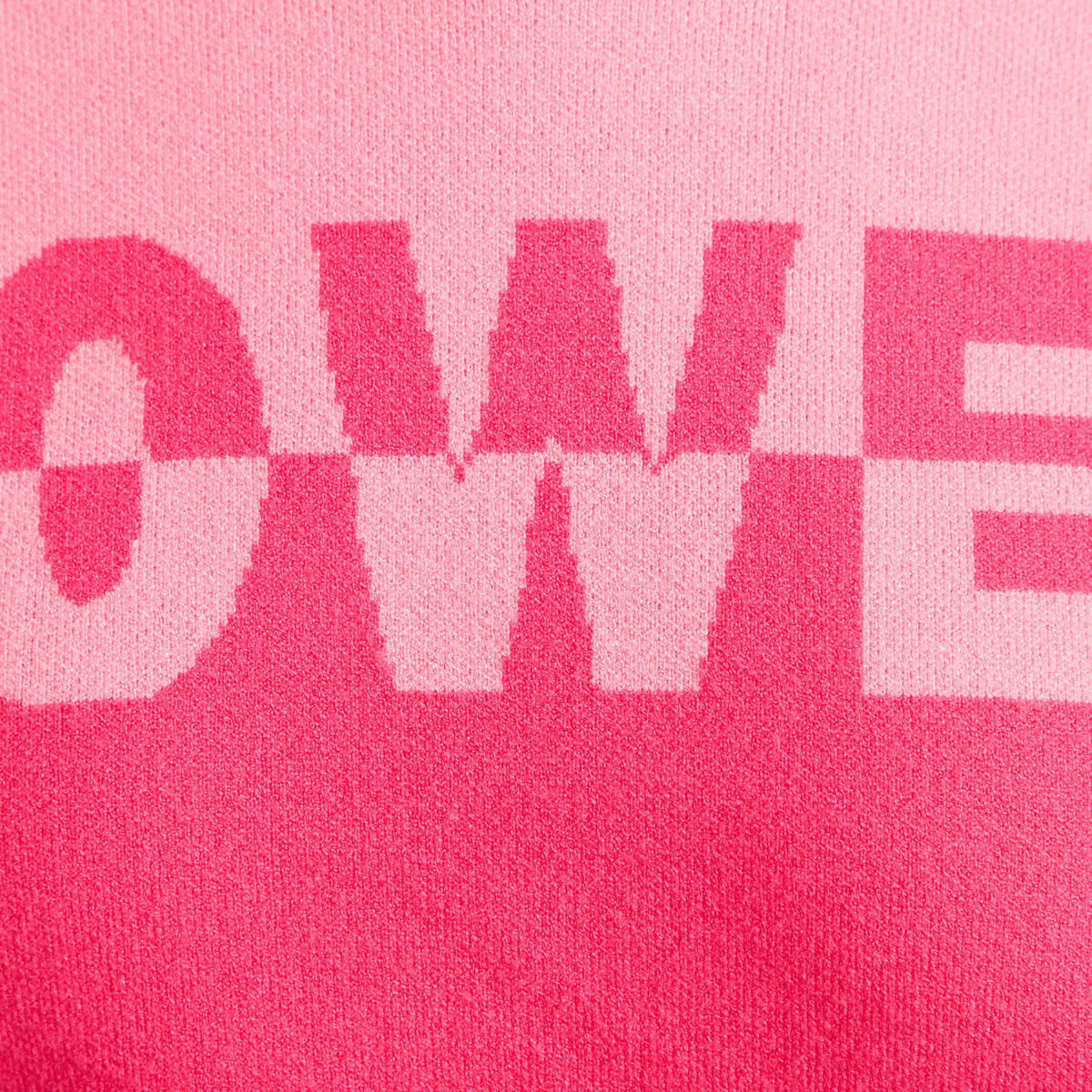 Pull col rond manches longues rose fushia femme