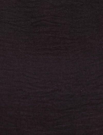 Blouse sans manches col rond fluide noir femme