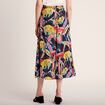 Jupe longue évasée multicolore femme