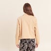 Veste doubl&eacute;e beige femme