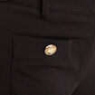 Pantalon coupe droite taille haute noir femme